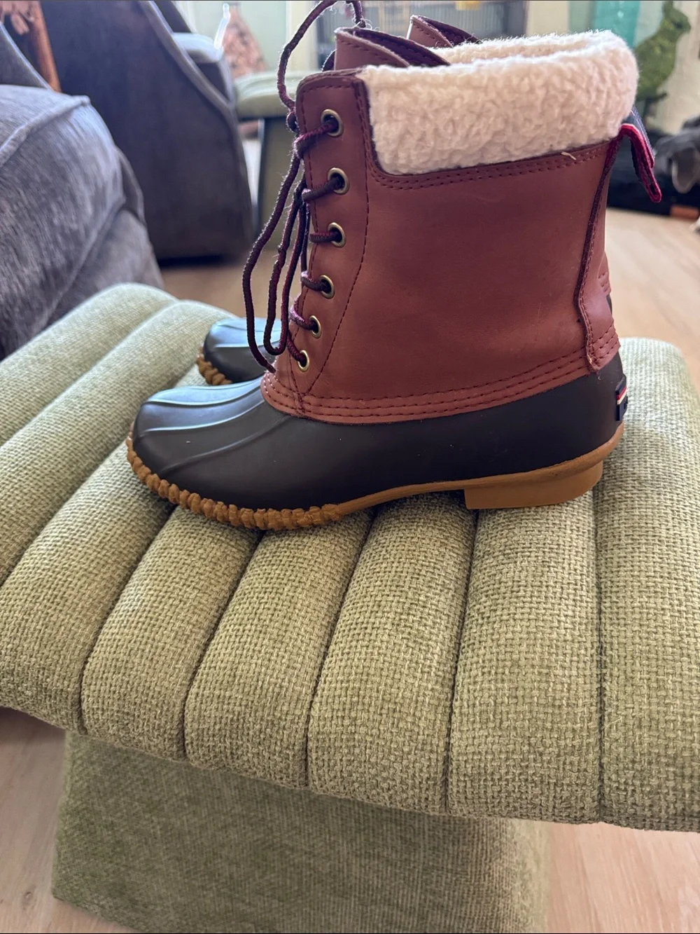 Tommy Hilfiger Brown and Dark Brown Women's Winter Rain Boots